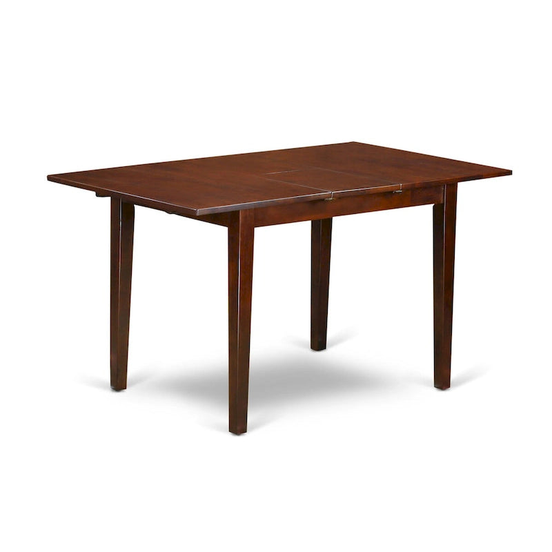 East West Furniture Dining Table Set- a Wooden Table and Linen Fabric Dining Room Chairs