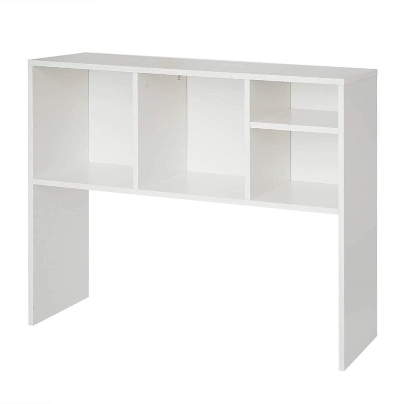 Cube White Wood Desk Bookshelf by DormCo