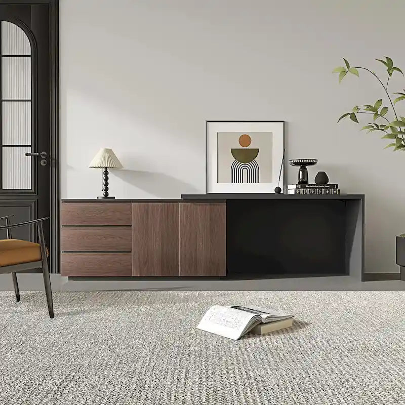White Expandable L-Shaped Desk with Storage