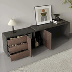 White Expandable L-Shaped Desk with Storage