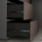 White Expandable L-Shaped Desk with Storage