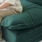 Cloud Sectional Sofa, 5-Seater Down Feather Modular Sofa L-shaped Velvet Wide Deep Seat Convertible Couch.