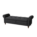 Tufted Storage Bench with Rolled Arms - 63"