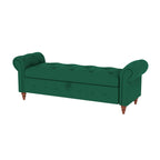 Tufted Storage Bench with Rolled Arms - 63"