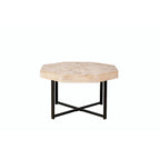 30-Inch Wood Octagonal Vintage Patchwork Coffee Table