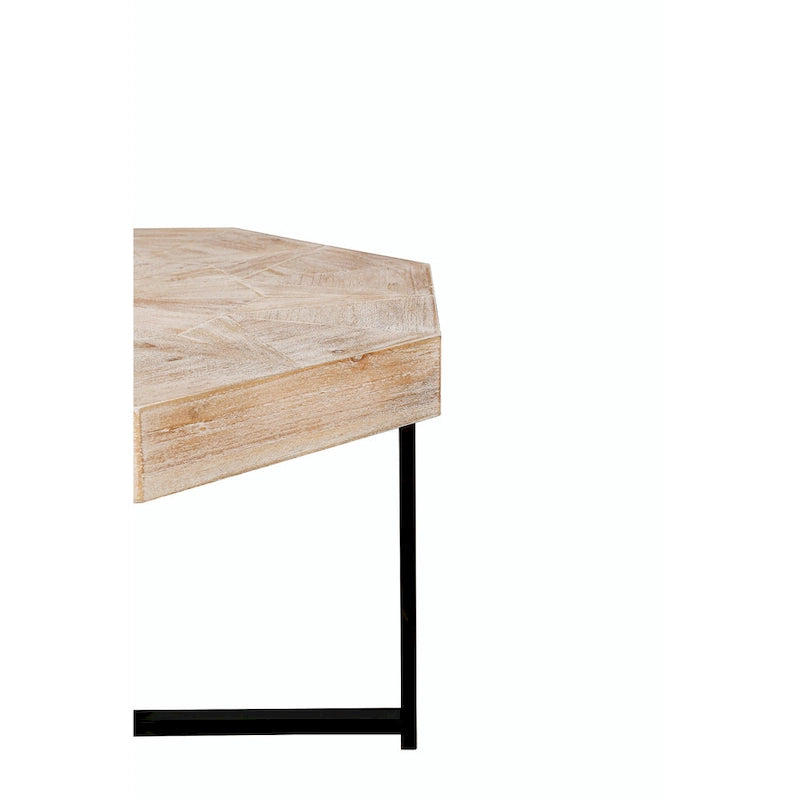 30-Inch Wood Octagonal Vintage Patchwork Coffee Table