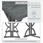 6 PCS Retro Rectangular Dining Table Set for 6