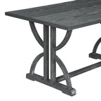 6 PCS Retro Rectangular Dining Table Set for 6