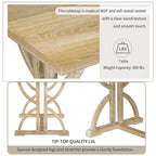 6 PCS Retro Rectangular Dining Table Set for 6