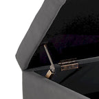 Modern Velvet Upholstered Storage Bench with Flip-Up Seat Top