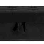 Modern Velvet Upholstered Storage Bench with Flip-Up Seat Top