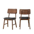 New Classic Furniture Thea Walnut and Black Side Chair (Set of 2)