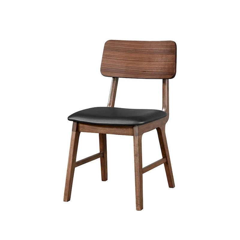 New Classic Furniture Thea Walnut and Black Side Chair (Set of 2)