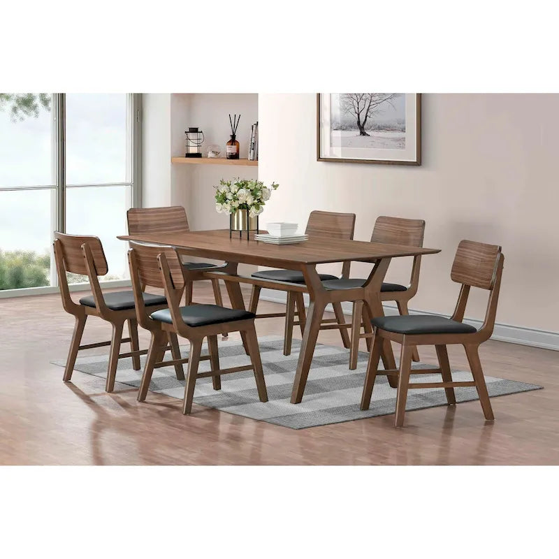 New Classic Furniture Thea Walnut and Black Side Chair (Set of 2)
