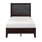 5pc Bedroom Set Espresso Finish Bed Nightstand Dresser Mirror Chest