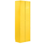 Avidan 70-inch Yellow French Door Metal Cabinet