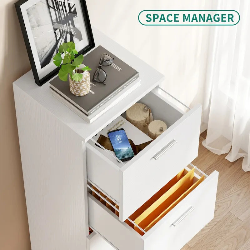 Moasis 51H 4 Drawers File Cabinet Lockable Vertical Storage Cabinet for Home Office