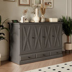 Solid Pine Murphy Bed Chest Cube Cabinet Bed with Drawer