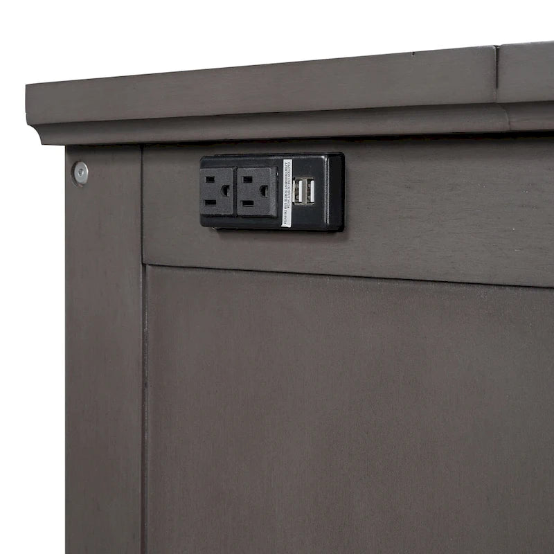 Solid Pine Murphy Bed Chest Cube Cabinet Bed with Drawer