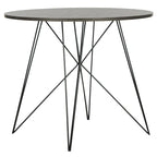 SAFAVIEH Zorana Dark Grey / Black Round Dining Table - 35.4 x 35.4 x 29.5 - 35Wx35Dx30H