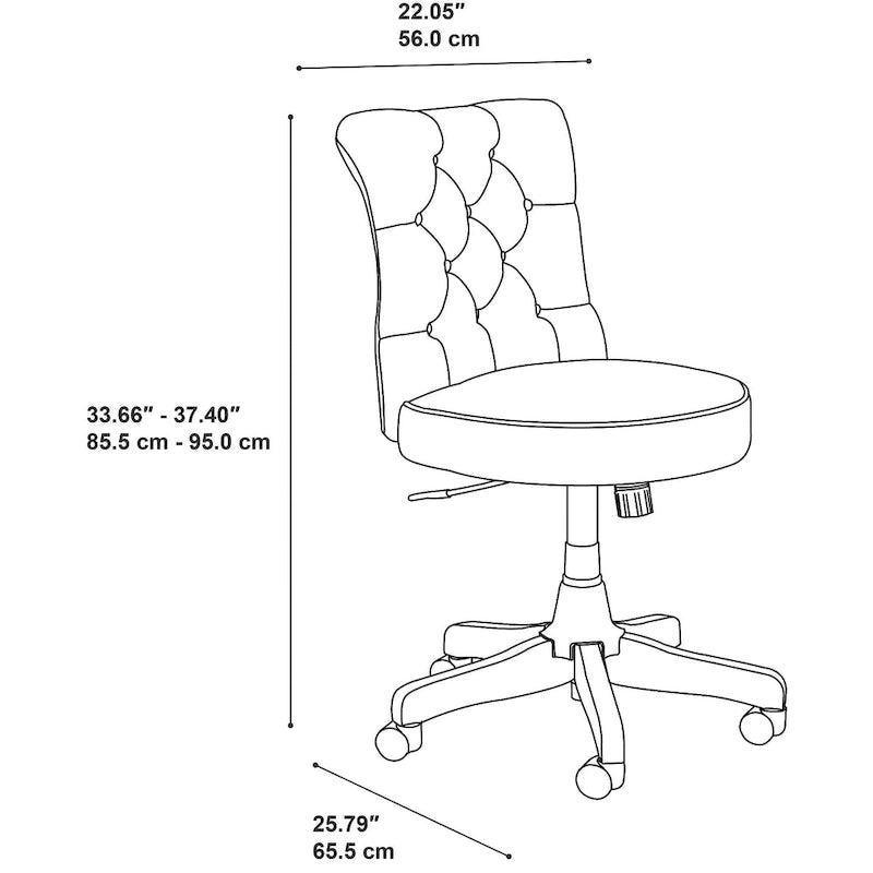 Bush Business Furniture Arden Lane Mid Back Tufted Office Chair
