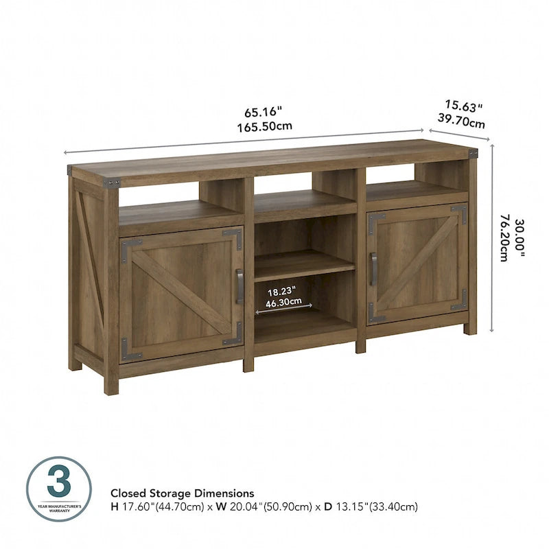 Cottage Grove 65W Farmhouse TV Stand for 75 Inch TV by Bush Furniture